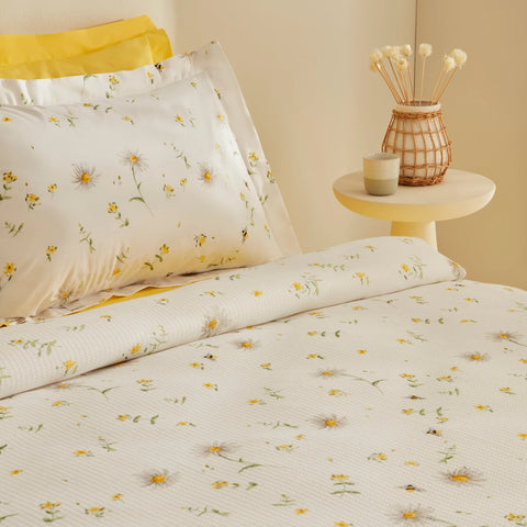 Karaca Home Emma 100% Cotton Double Bed Cover Set Yellow