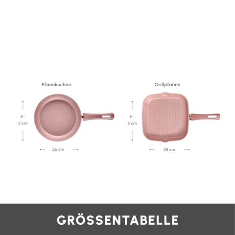 Karaca Biogranite Induktion Pan Set 2 Teiliges Roségold