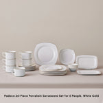 Karaca Padoca Gold 26-Piece Breakfast Set for 6 People