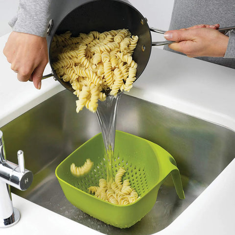 40088 Square Colander - Grün Sieb