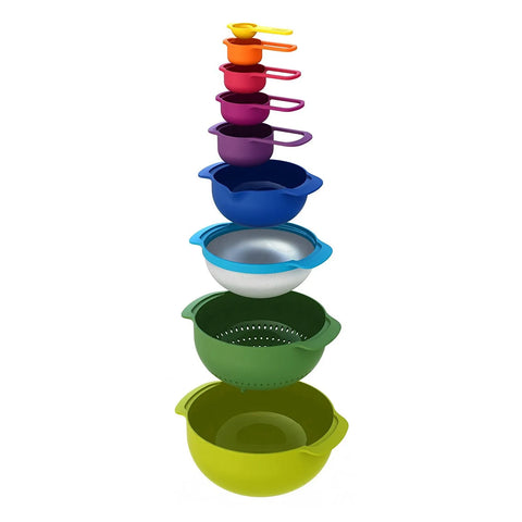 Joseph Joseph 40031 Nest Plus 9-teiliges Multi Colour Schüsselset