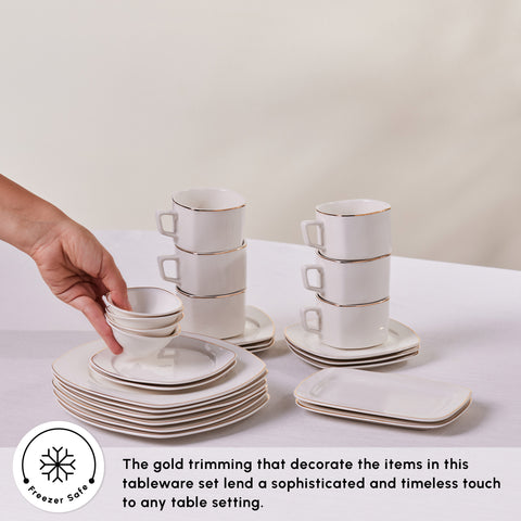 Karaca Padoca Gold 26-Piece Breakfast Set for 6 People