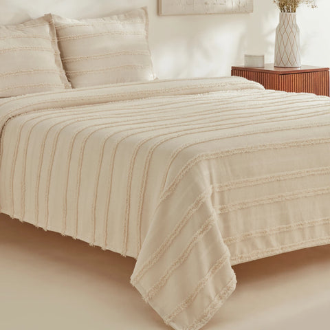 Karaca Home Arlina Bold Double Bed Cover Beige  