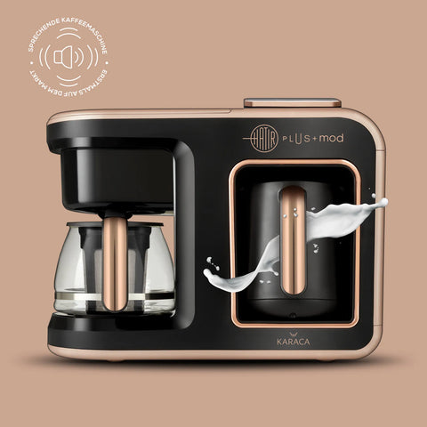 Karaca Hatır Plus Mod 5 in 1 Tee und Kaffeemaschine Rosie Brown, 1385W