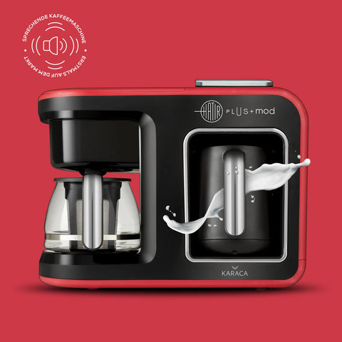 Karaca Hatır Plus Mod 5 in 1 Tee-und Kaffeemaschine/bereiter Rot, 1385W