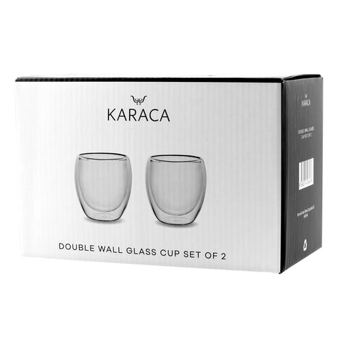 Karaca Double Wall Borosilikat Glas Tasse 2er Set 300 ml