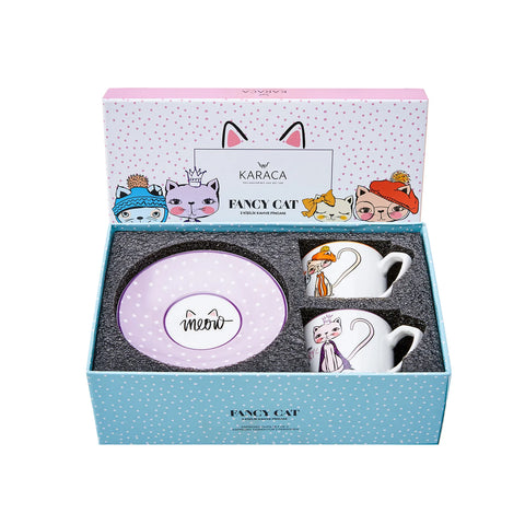 Karaca Fancy Katze Kaffeetasse Set für 2 Personen