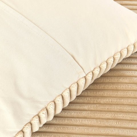 Karaca Home Joena Beige Doppelweiche Tagesdecke Öko-Tex Zertifiziert