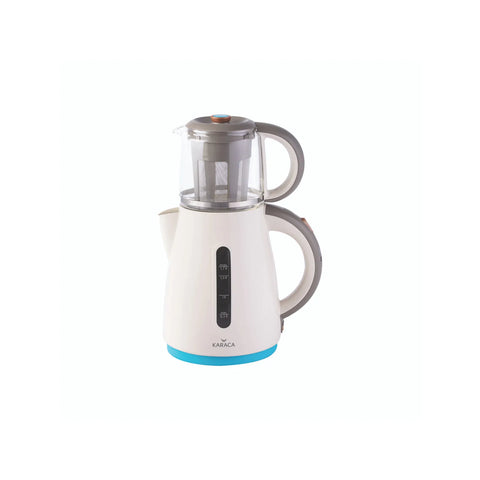 Karaca Teepot Und Wasserkocher 1501 Cream-Turquoise