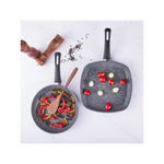 Karaca Dark Blue Biogranite Antbakterial Grill+Frying Pan Set