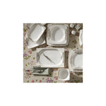 Karaca Nazende Cream 60 Pieces Dinnerware Set for 12 Person Square