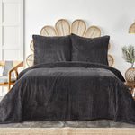 Karaca Home Joena Black Double Soft Bedspread Set Oeko-Tex Certified