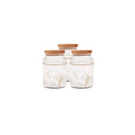 Karaca Autumn 3 Pieces Glass Storage Box