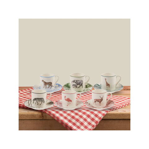 Karaca Jungle Kaffeetassen-Set für 6 Personen