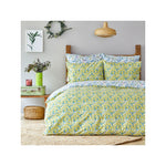 Sarah Anderson Fuora Green Cotton Double-Sided Double Duvet Cover & Pillow Set