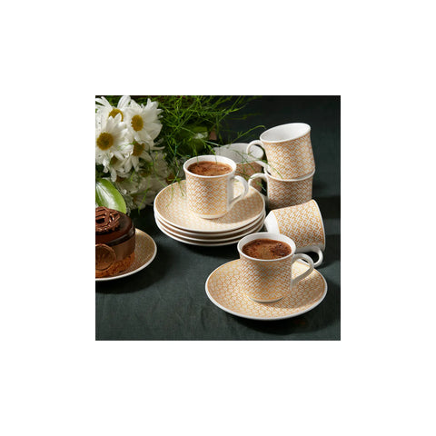 Apricot Vivi Bronz Kaffeetassen-Set für 6 Personen