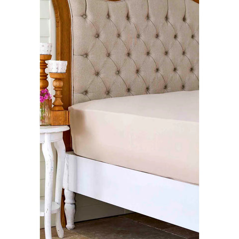 Karaca Home Spannbettlaken für Doppelbett Beige