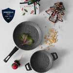 Karaca Azul (Dark Blue) Biogranite Antibacterial Frying Pan+ shallow pan Set