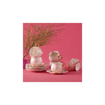 Karaca Pink Garden Coffee Cup Set for 6 Person