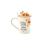 Karaca New Year Elk Wıth Spoon Mug Np22