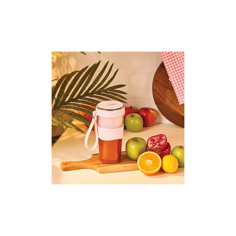 Cookplus Pink Tragbarer, wiederaufladbarer Smoothie-Mixer, 400ml, 60W