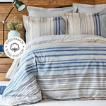 Karaca Home Aspen Bettwäsche-Set aus 100% Baumwolle  für Doppelbett  Blau