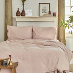 Karaca Home 4 Element Blush 100 % Baumwolle Einzel-Bettbezug-Set Su Toprak