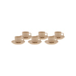 Karaca Vita Beige 6 person coffee cup set