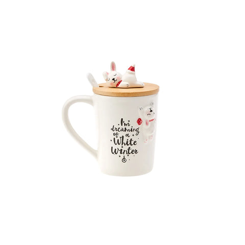 Karaca New Year Rabbit With Spoon Mug Np22