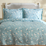 Karaca Home Daisy 100% cotton double bed bedspread set mint

