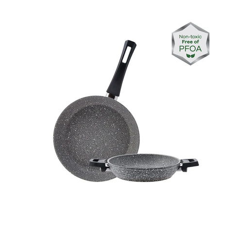 Karaca Gris Bio Granit Pfanne und flache Bratpfanne Set