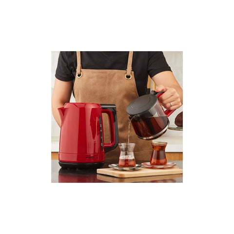 Cookplus 1501 Energiespar-Teepot Und Wasserkocher Retro Rot 