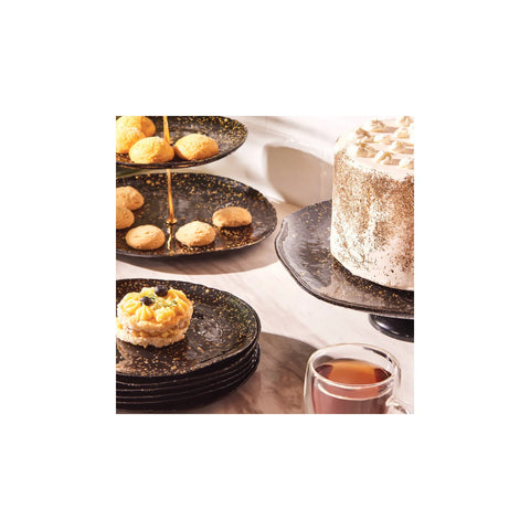 Karaca Lovizna Black 8 Piece Dessert Box/Cake Set 