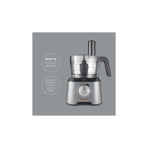 Karaca Mastermaid Power Multifunktionsset 10 in 1 Lebensmittelzubereitung 2000W Galaxy Grey