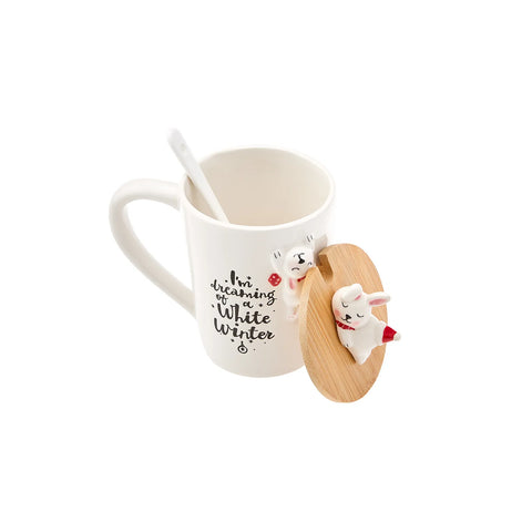 Karaca New Year Rabbit With Spoon Mug Np22