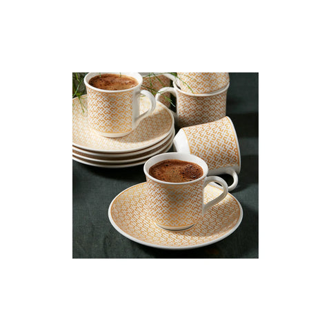 Apricot Vivi Bronz Kaffeetassen-Set für 6 Personen