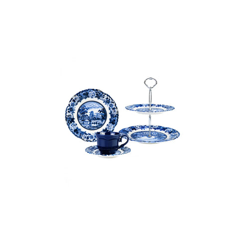 Karaca Blue Odyssey Dessertservice- Set , 19- teilig