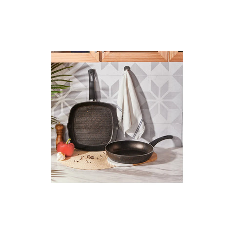 Karaca Biogranit Blackgold Bratpfanne Und Grillpfanne Set