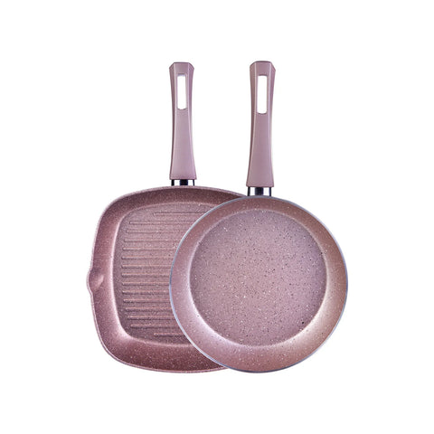 Karaca Biogranit Rosegold Bratpfanne +Grill Set