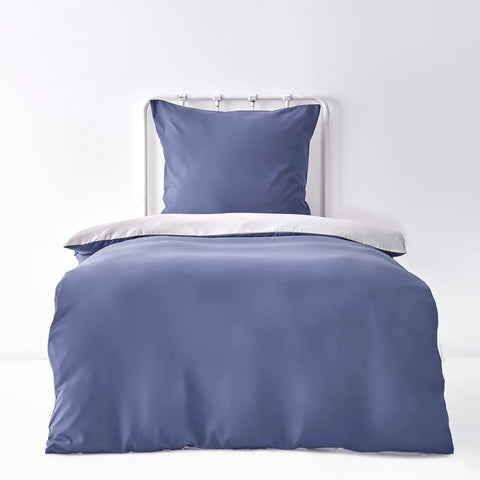 Karaca Home Marineblau und Hellgrau Bettbezug Set einzeln