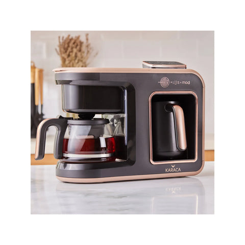 Karaca Hatır Plus Mod 5 in 1 Tee und Kaffeemaschine Rosie Brown, 1385W