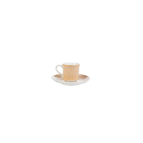 Apricot Vivi Gold Classic Kaffeetassen Set für 6 Personen