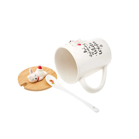 Karaca New Year Rabbit With Spoon Mug Np22