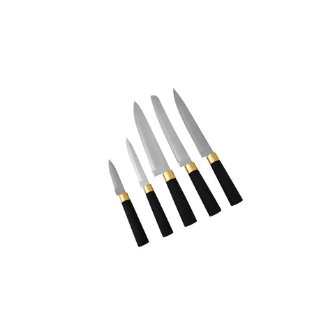 Karaca Woodland Black Messer-Set, 6- teilig , Schwarz