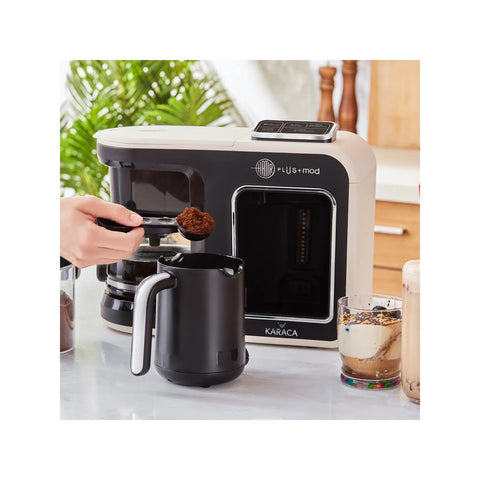 Karaca Hatır Plus Mod 5 in 1 Tee und Kaffeemaschine, Cremeweiß, 1385W