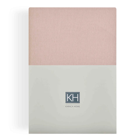 Karaca Home Jersey Fitted Bed Sheet Salmon Pink 100x200 cm + 30 cm Öko-Tex Zertifiziert