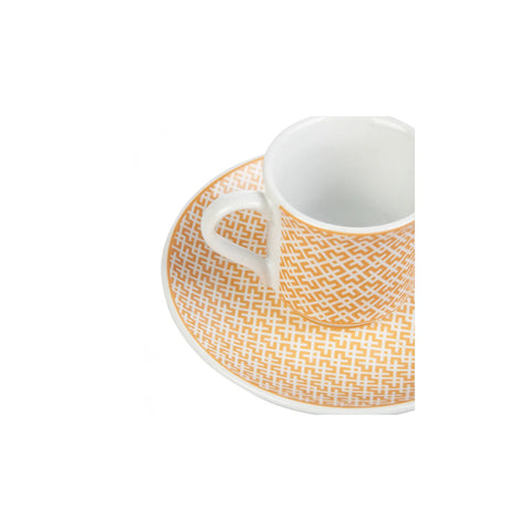 Apricot Vivi Gold Classic Kaffeetassen Set für 6 Personen