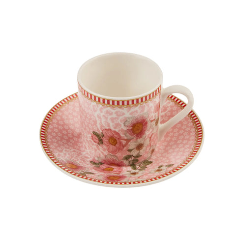 Karaca Diyara Rosa 12 teiliges Kaffeetassen-Set für 6 Personen