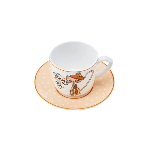 Karaca Fancy Katze Kaffeetasse Set für 2 Personen