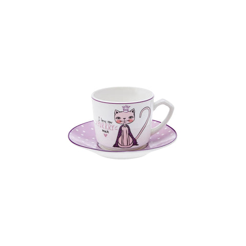 Karaca Fancy Katze Kaffeetasse Set für 2 Personen